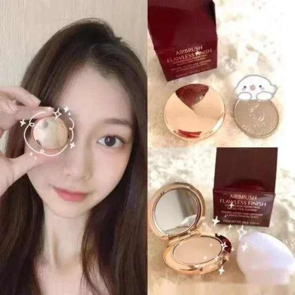 Mini poudre fixatrice, échantillon, fond de teint waterproof, contrôle durable du sébum, éclaircit naturellement le teint, mini poudre de maquillage - Image 2