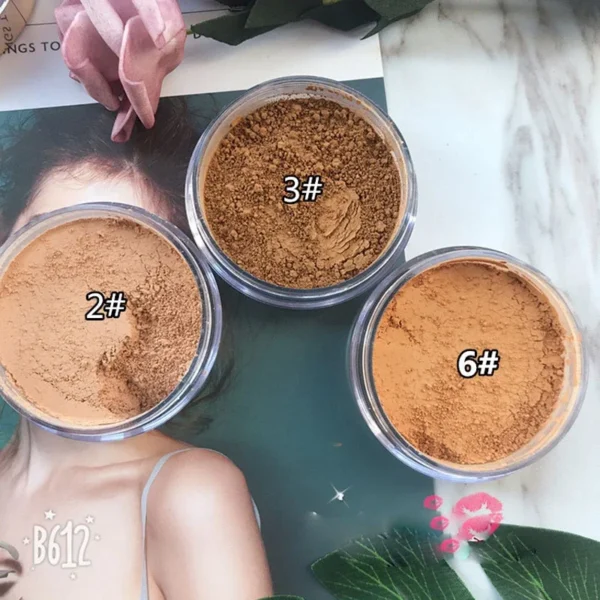 Poudre libre fixatrice de maquillage, correcteur de teint mat, contrôle du sébum, longue tenue, poudre bronzante de finition, contouring pour peaux noires et foncées - Image 5