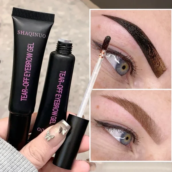 Gel pour sourcils semi-permanent, pelable, tatouage, waterproof, longue tenue, crème colorante pour sourcils, anti-transpiration, maquillage, cosmétiques - Image 2
