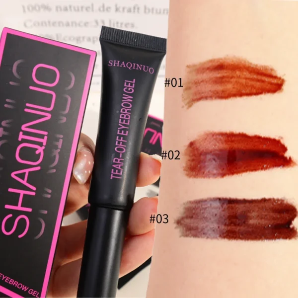 Gel pour sourcils semi-permanent, pelable, tatouage, waterproof, longue tenue, crème colorante pour sourcils, anti-transpiration, maquillage, cosmétiques - Image 5