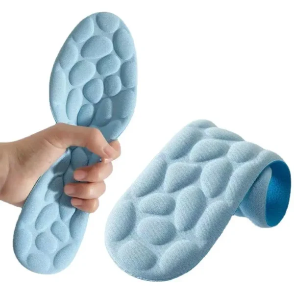 Semelles de sport 4D pour hommes et femmes Semelles de course désodorisantes, douces et respirantes Semelles de massage des pieds - Image 3