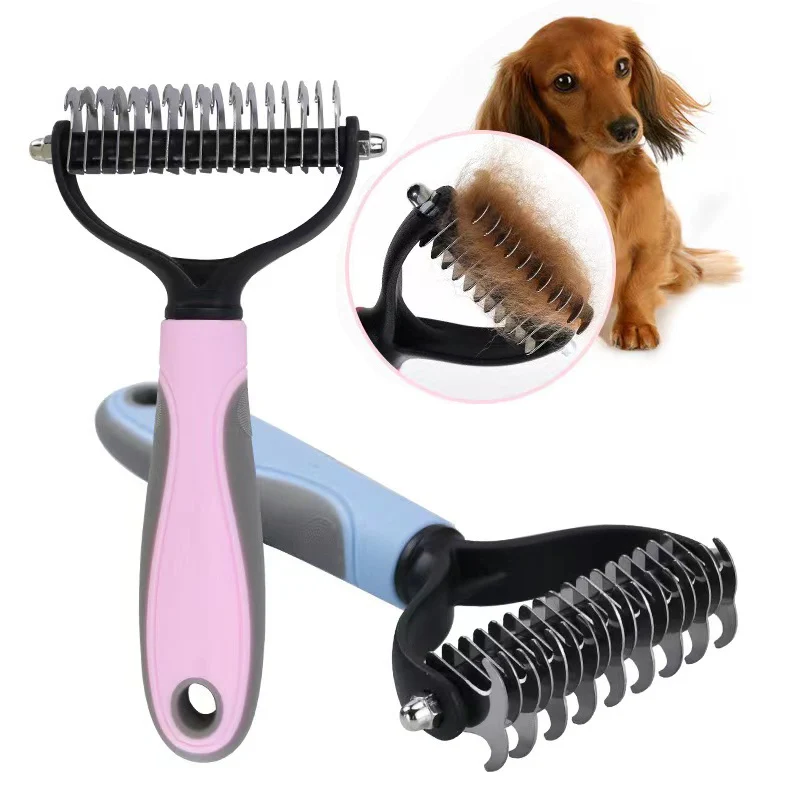 Brosse professionnelle pour éliminer les poils de chien, coupe-poils, peigne pour chiots et chats, accessoire de toilettage pour chiens