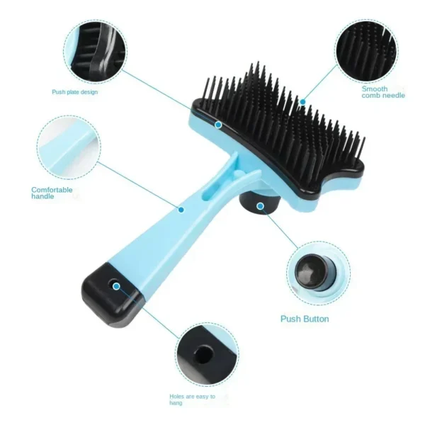 Brosse d'épilation pour animaux de compagnie, épilation des poils de chat, nettoyage des poils de chien, peigne de massage pour l'épilation en un clic – Image 3