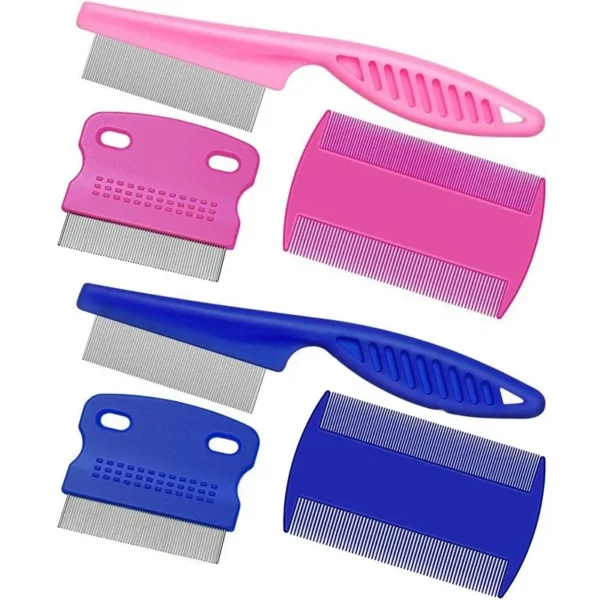 Lot de 3 peignes pour animaux de compagnie, élimine les taches de larmes, élimine en douceur le mucus et les croûtes, les petits poux et les puces, fournitures pour chats