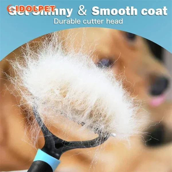 Brosse professionnelle pour démêlage des poils d'animaux, peigne double face pour chiens et chats, râteau, outils de toilettage pour chiots, perte de poils volants – Image 4