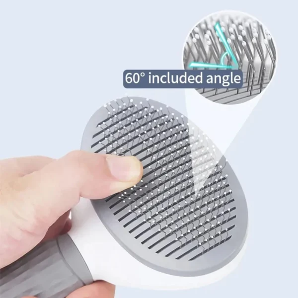 Brosse à poils de chat pour animaux de compagnie, peigne pour chien, toilettage et soins, brosse pour chat, peigne en acier inoxydable pour poils longs, nettoyage de chien, accessoires pour animaux de compagnie, chats et chiens – Image 4