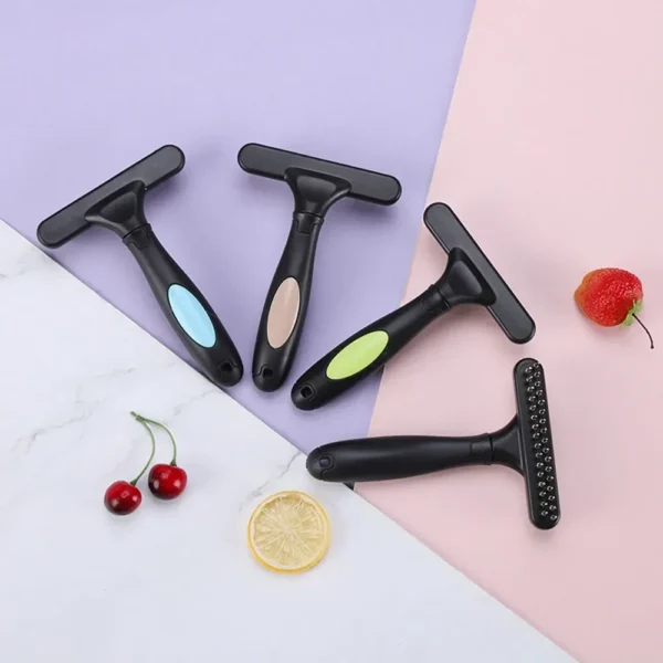 Râteau pour chien, peigne, brosse démêlante et démêlante, râteau pour sous-poils pour chiens, poils courts et longs, brosse pour chat avec double rangée de picots – Image 6