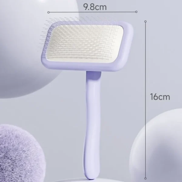 Brosse pour chien, brosse de massage pour chat, peigne en acier inoxydable pour le nettoyage des poils de chien, brosses à poignée confortable, toilettage pour animaux de compagnie – Image 6
