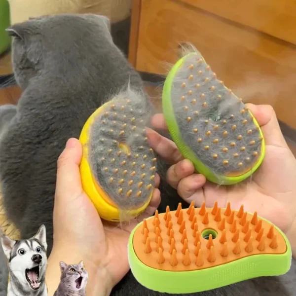 Brosse à vapeur pour chat et chien, pulvérisateur électrique pour massage, outil de toilettage pour animaux de compagnie, perte de poils, sprays électriques 3 en 1, peignes de massage