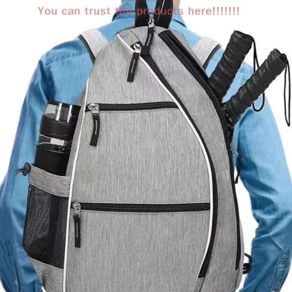 Pickleball Rackets Backpack For Men Women Sports Reversible Pickleball Paddle Bag Tennis Racquetball Badminton Travel Sling Bag