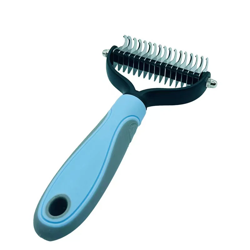 Brosse professionnelle pour éliminer les poils de chien, coupe-poils, peigne pour chiots et chats, accessoire de toilettage pour chiens – Image 2