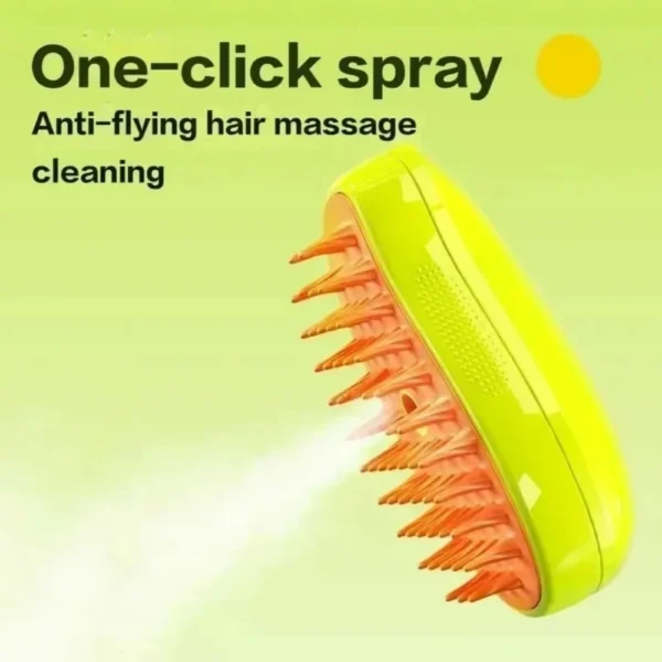 Brosse à vapeur pour chat et chien, pulvérisateur électrique pour massage, outil de toilettage pour animaux de compagnie, perte de poils, sprays électriques 3 en 1, peignes de massage – Image 4