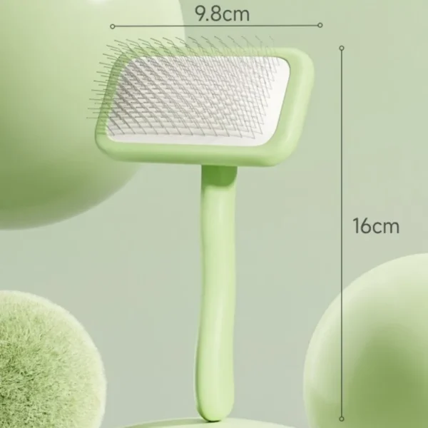 Brosse pour chien, brosse de massage pour chat, peigne en acier inoxydable pour le nettoyage des poils de chien, brosses à poignée confortable, toilettage pour animaux de compagnie – Image 5