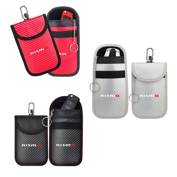 Étui pour clé de voiture avec protection RFID pour Nissan Nismo Patrol Sentra Altima Qashqai Juke Rogue Armada Micra Nava Étui pour clé de voiture avec protection RFID pour Nissan Nismo Patrol Sentra Altima Qashqai Juke Rogue Armada Micra Nava – Image 2
